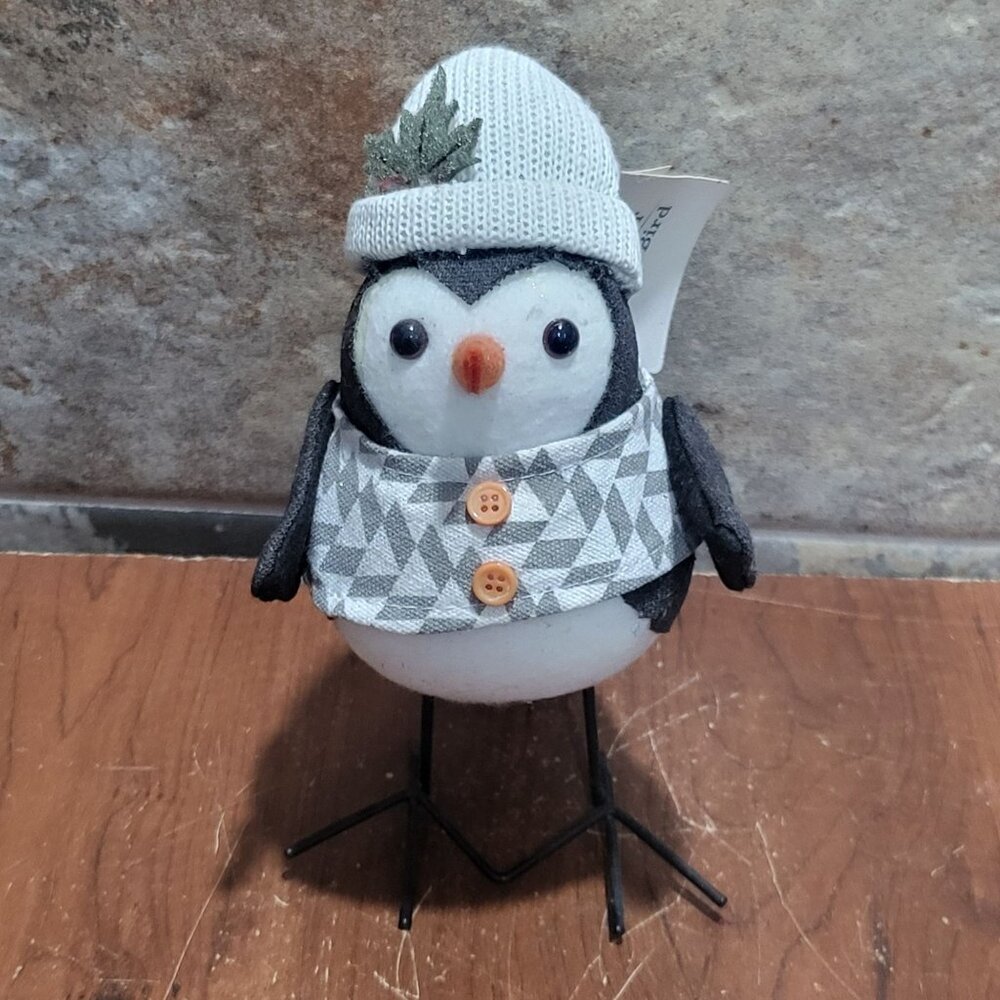 Harvest Fabric Bird Black White With Hat